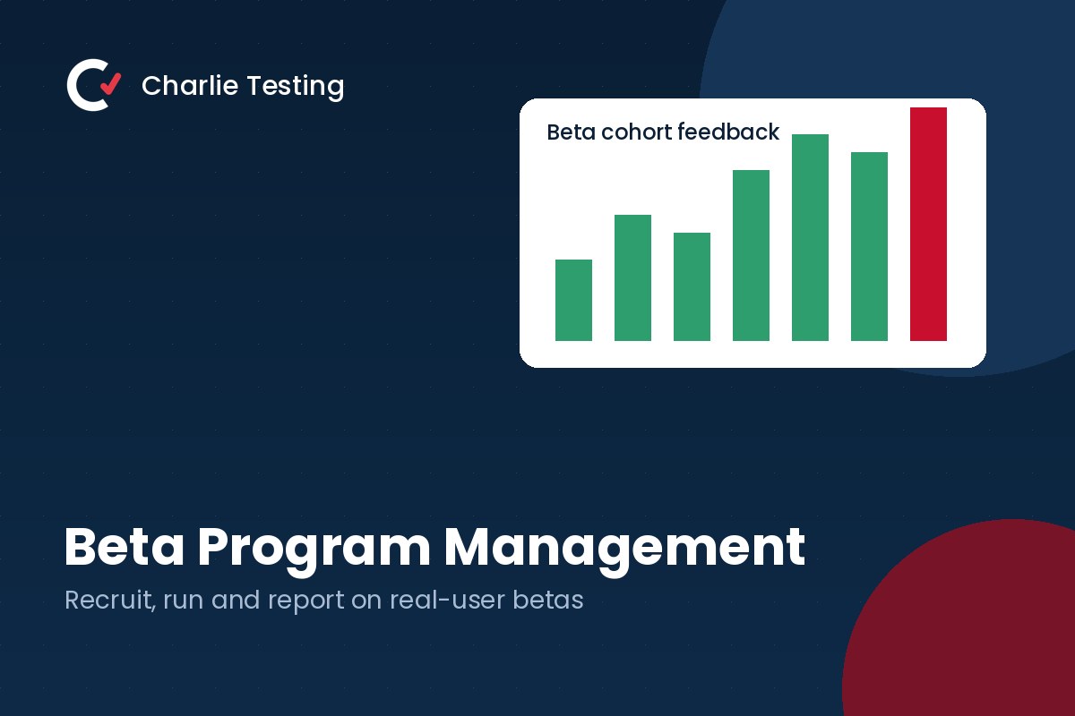 Beta cohort feedback chart for a managed beta testing program