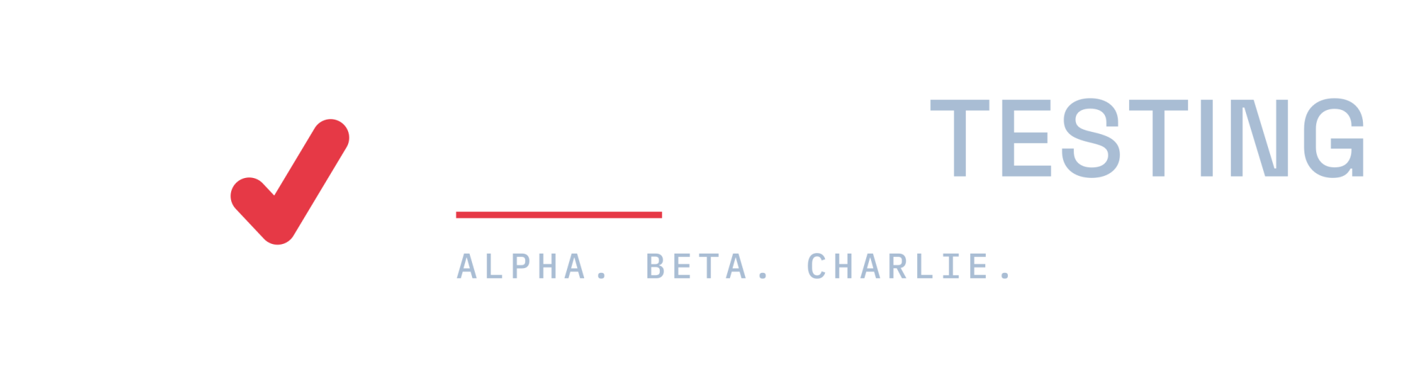 Charlie Testing logo on dark background
