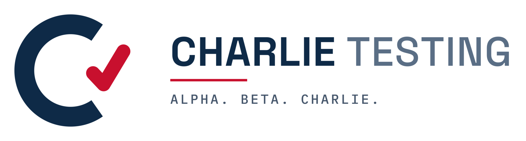 Charlie Testing logo, alpha beta charlie